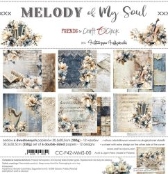 Комплект дизайнерска хартия - Melody Of My Soul - 6 листа