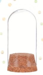 Стъклено шише с коркова тапа и  обло дъно -  Ø 2,50 х 5,00 см