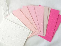 Релефни заготовки за картички  - Baby Girl Stars - 10 бр.