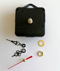 Часовников механизъм - плавен ( къса резба ) - Къси черни стрелки