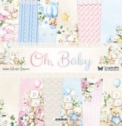 Комплект дизайнерска хартия - Oh Baby - 18 лист