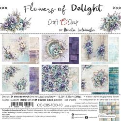 Комплект дизайнерска хартия - Flowers Of Delight - 24 листа