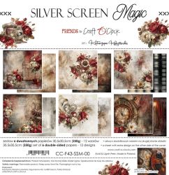 Комплект дизайнерска хартия - Silver Screen Magic - 6 листа