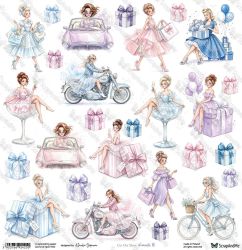 Дизайнерскa хартия - Lovely Day In Pink – Elements 16 - 1 лист