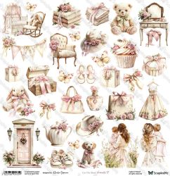 Дизайнерскa хартия - Lovely Day In Pink – Elements 17 - 1 лист