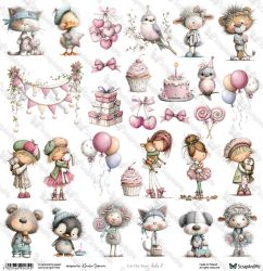 Дизайнерскa хартия - Lovely Day In Pink – Kids 2 - 1 лист