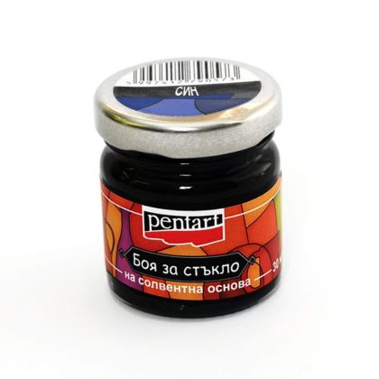 Витражна Боя за стъкло - син - 30мл.