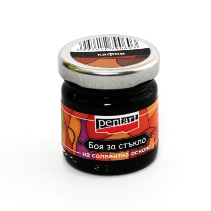 Витражна Боя за стъкло - кафяв - 30мл.