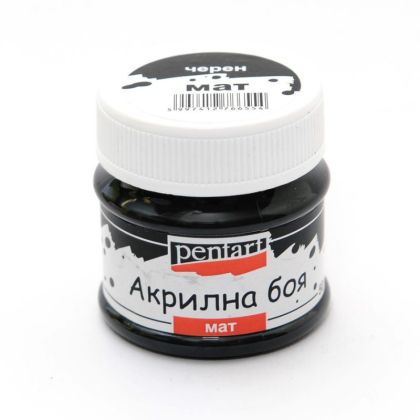 Акрилна боя мат - черен - 50мл.