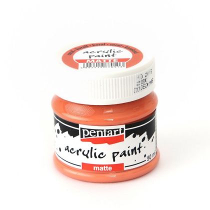 Акрилна боя мат - корал - 50мл.