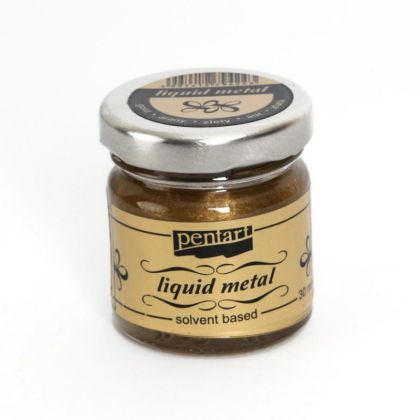 Течна боя металик/течен варак - златен - 30мл.