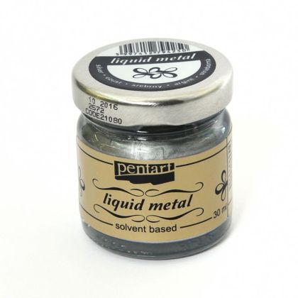 Течна боя металик/течен варак - сребърен - 30мл.