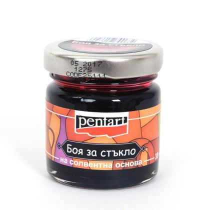 Витражна Боя за стъкло - червено вино - 30мл.