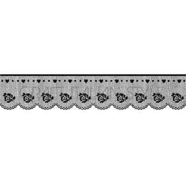 Силиконов печат - Lace with roses