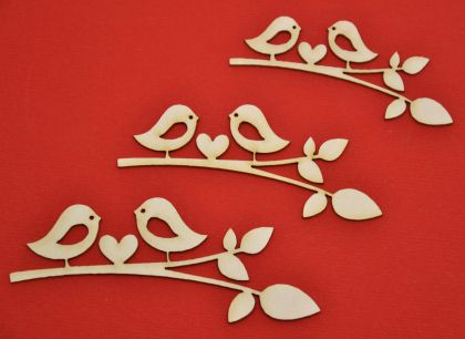 Птички на клонче - 3бр. (3 размера)