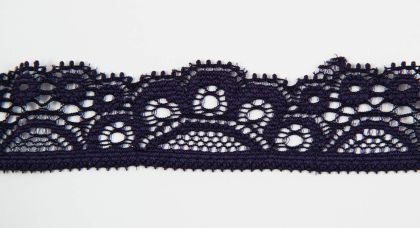 Дантела ластична - Тъмно лилаво - 1м.