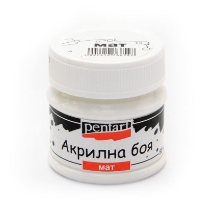 Акрилна боя мат - титаниево бял - 50мл.