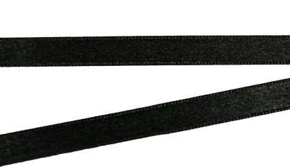 Панделка сатен - Черно - 10м №60