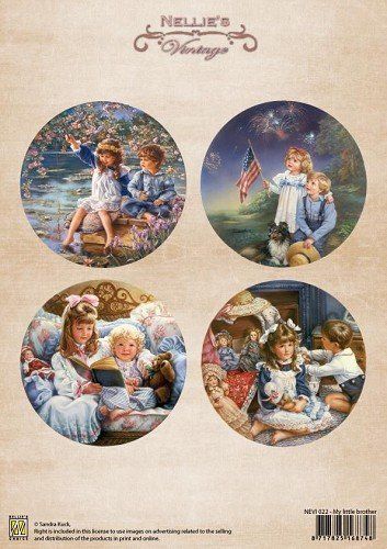 Дизайнерски комплект елементи- My little brother- 1лист- А4