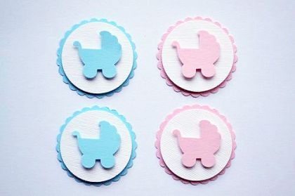 3D Стикери - Baby carriage #2 - 4бр.