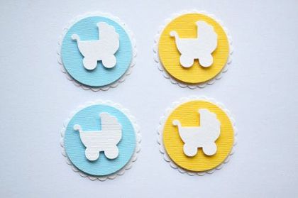 3D Стикери - Baby carriage #3 - 4бр.