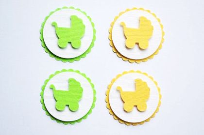 3D Стикери - Baby carriage #4 - 4бр.