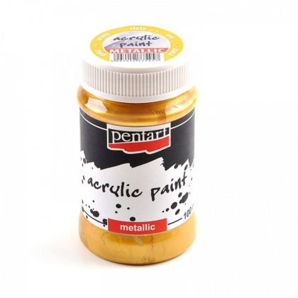 Акрилна боя металик - злато - 100мл.