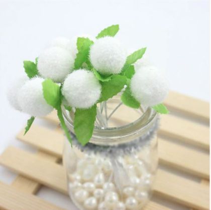 Пухкави тичинки- Бяло - 10 бр