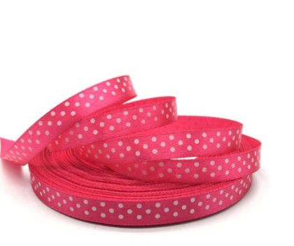 Панделка сатен на точки - циклама - 4м.