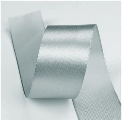 Панделка сатен - Сребърно сиво - 10 м №43
