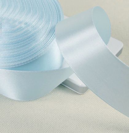 Панделка сатен - Светло синьо- 10 м №91