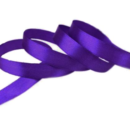 Панделка сатен - Тъмно лилаво - 10 м. №37