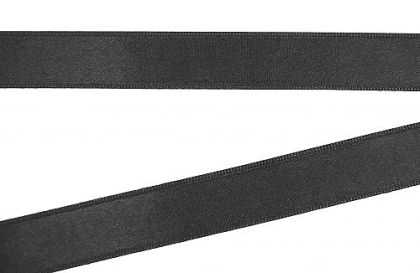 Панделка сатен - Черно - 10м №60