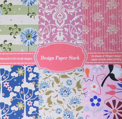 Комплект дизайнерска хартия - 24 листа