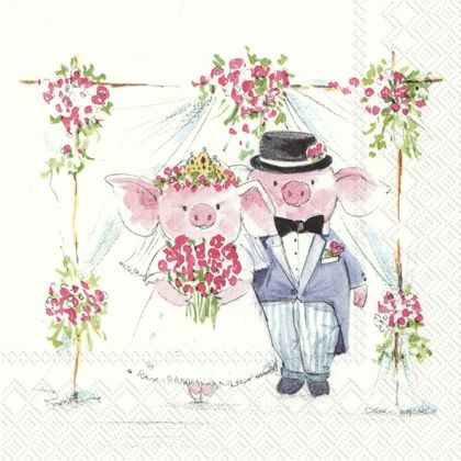 Салфетка Piggy Wedding 857800