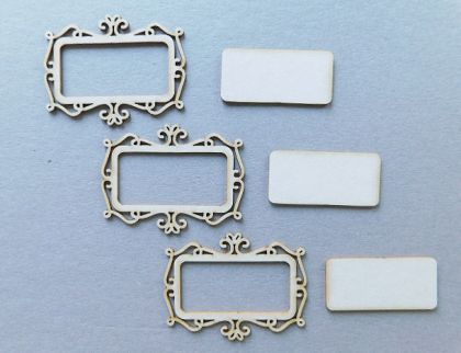 Рамка правоъгълна малка - 3 бр