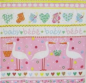 Салфетка Welcome Baby pink