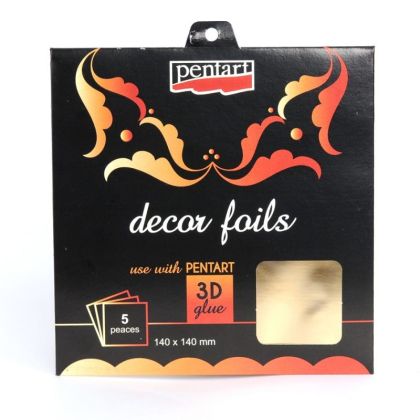 Декоративно фолио - златo- 14х14см. - 5бр.