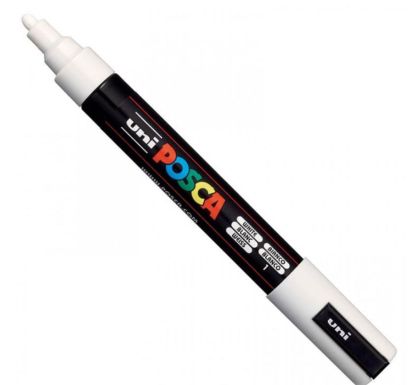 Posca PC-5M - Перманентен маркер - Бяло - 1.8-2.5 mm
