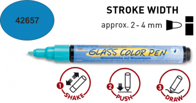 GLASS COLOR PEN - Маркер за стъкло - Син