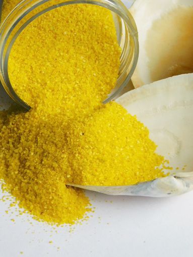 Цветен декоративен пясък - Yellow - 60 гр.