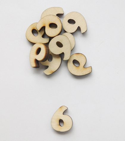 Цифра -  Шест / 6 /- 1 бр.