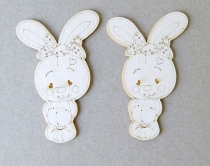 Зайче - 2 бр.- 4,50 х 7.00  см