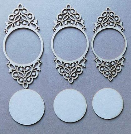 Рамка орнаменти с кръгъл отвор - 3 размера