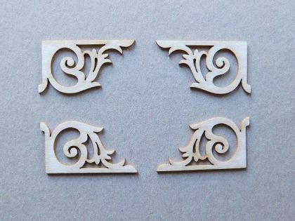 Ъгли - 4 бр - 4,00 х 2,30 см