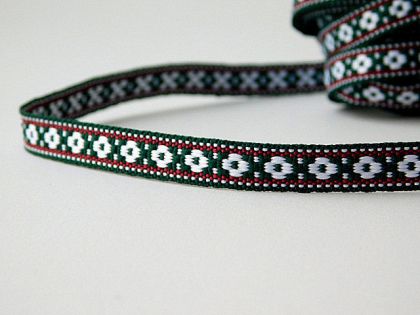 Ширит - Двулицев  Зелено, бяло и червено - 2.00 м.