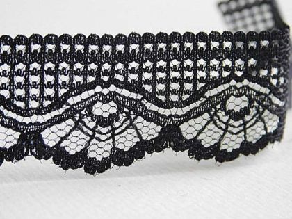 Дантела - Черно - 1 м.