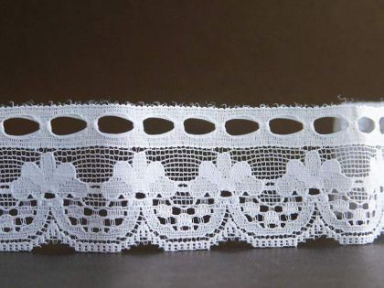 Дантела - Бяло - 1м