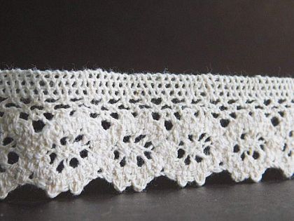 Памучна дантела - Крем - 1м