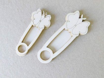 Шейкър заготовка - Безопасна игла Пеперуда - 2 размера